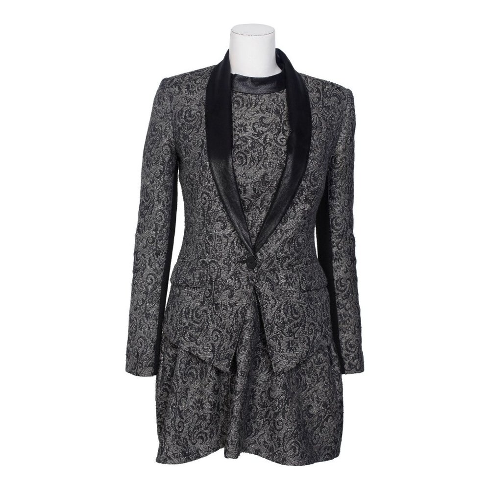 BCBGeneration Fashion Silver Combo Dress & Blazer